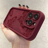 Wine Red Butterfly Fashion Girl Phone Case - Show Gadgets